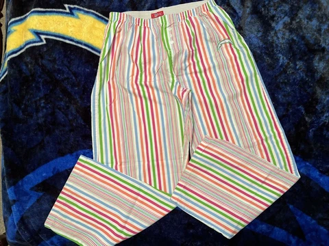 Vintage San Diego LA CHARGERS Striped Football Pajama Lounge Pants ~ Sz Med Cover