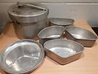 Vintage Aluminum Camping Mess Kit Nest Japan 11 Pc Cooking Outdoor