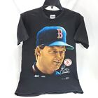T-shirt homme vintage 1991 Salem Roger Clemens Boston Red Sox taille L noir