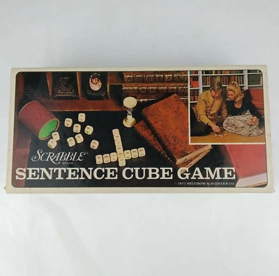 1971 Scrabble Sentence Cube Game #96 Selchow & Righter Co. Complete USA VTG - Image 1 of 4