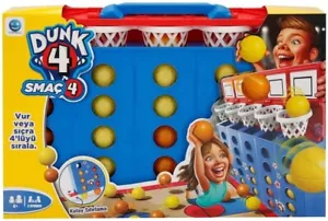 Mini Basketball Set: 4 Yellow & Orange Balls + 5 Hoops for Fun Dunking Game - Picture 1 of 5