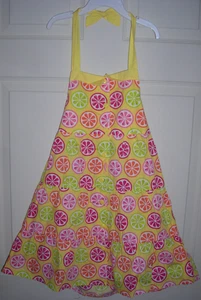 Gymboree Girls Yellow Fruit Slices Cotton Summer Halter Dress Age 4 SZ 4 - Picture 1 of 6
