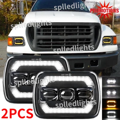 Faros LED 2x6" aptos para camioneta Ford Super Duty F350 F450 F550 F650 F750 Foto 1 de 4