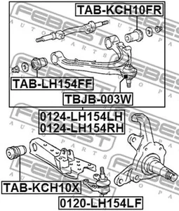 Brazo de control Delante, derecha Brazo oscilante transversal 0124-LH154RH - Imagen 1 de 8