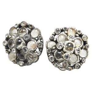 CHANEL COCO Mark rhinestone studs Pierce Women 【Used】 - Picture 1 of 6
