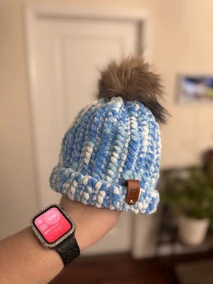 handmade crochet newborn beanie - Image 1 of 2