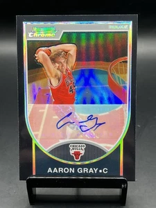 2007-08 Bowman Aaron Gray Chrome Rookie Auto Black Refractor /99 RC - Picture 1 of 2