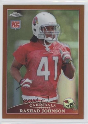 2009 Topps Chrome Copper Refractor /649 Rashad Johnson #TC201 Rookie RC - Image 1 of 2