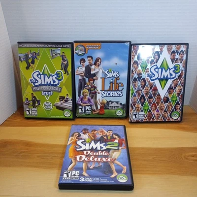 The SiMs Life Stories PC Games Sims 3 Sims 3 High-End Loft Sims 2 Double Deluxe  - Image 1 of 4