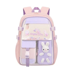 Bunny Kids Backpack Elementary School Bookbag Preschool School Bag Pink L - Picture 1 of 7