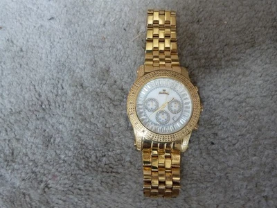 Gold JBW JUST BLING Python Chronograph Water Resistant Wrist Watch JB-6219 - Image 1 of 4