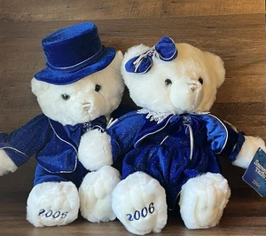 Dan Dee Snowflake Teddybären Set weiß Plüschbären blauer Satin MR & MRS 2006 - Bild 1 von 18