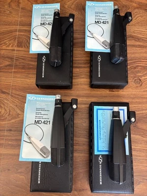 FOUR 1983 VINTAGE SENNHEISER MD 421-U-5 MICROPHONES - Image 1 of 4