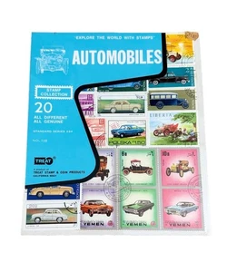 Colección de estampillas de automóviles vintage años 60-80 - Imagen 1 de 4