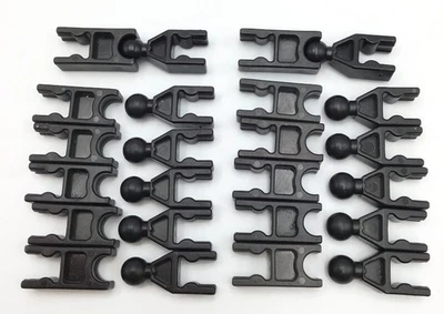 Lote de 12 pares de bolas y enchufes de clip negro K'NEX construcción estándar piezas de repuesto Foto 1 de 3
