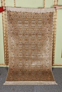 Y-78 alter antiker originaler orientalischer Seiden Teppich Brücke * - Bild 1 von 1