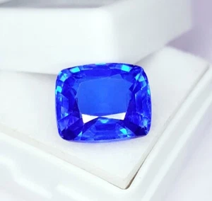 Natural Blue Sapphire 8.65 Ct Loose Gemstone Certified Sapphire Cushion Cut Gem - Picture 1 of 10
