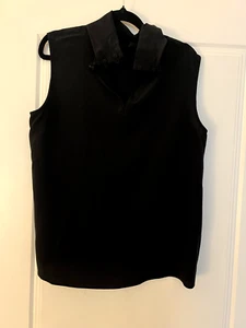 Scanlan Theodore black silk sleeveless cowl neck blouse - Picture 1 of 7