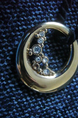 Pierre Lang Halskette: Kordel Kette Anhänger mit Zirkonia Steinen, vergoldet - Bild 1 von 4