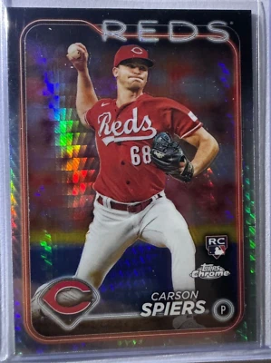 2024 Topps Chrome Carson Spiers Prism Refractor Rookie Parallel Card #167 - Image 1 of 2
