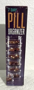 7 Day Stackable Clear Pill Organizer Compact - Picture 1 of 3