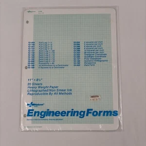 Vintage National Engineering Forms 12-188 10 mm to cm Graph Paper Unopened 1986 - Picture 1 of 2