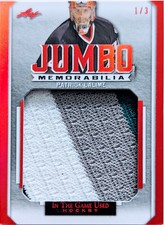 🔥#/3 Patrick Lalime JUMBO RELIC 2022-23 Leaf In Game Used ITG RUBY RED Spectrum