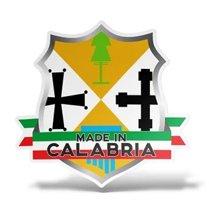 Sticker CALABRIA Adesivo Parete Souvenir Decal Murale Bandiera Stemma flag - Picture 1 of 12