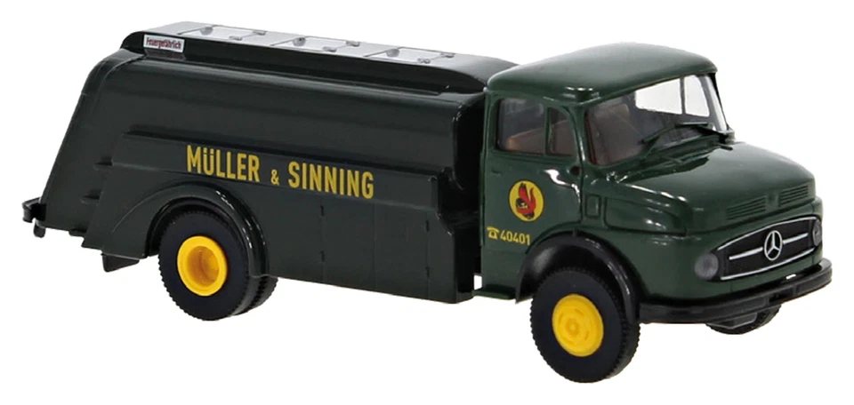 Brekina 47040 - 1/87 Mercedes L 322 Camion Cisterna, Müller & Sinning,1960 - Neu - Immagine 1 di 1