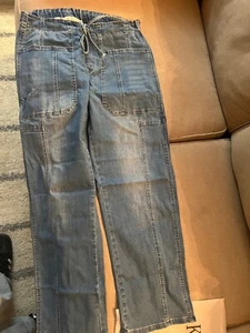 Kunmi barrel women’s blue jeans size 10 - Picture 1 of 3