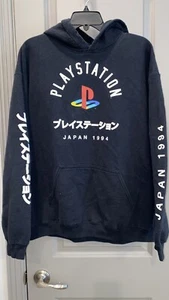 Felpa nera con cappuccio Playstation Japan 1994 adulto unisex taglia L. senza stringhe - Foto 1 di 7