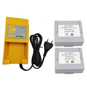 1 Stück Hetronic UCH-2 Akku Ladegerät + 2 Stück Hetronic 68300900 2100mAh 3,6V Akku - Bild 1 von 10