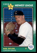 1990 Grand Slam Midwest League Rob Taylor Burlington Braves #51