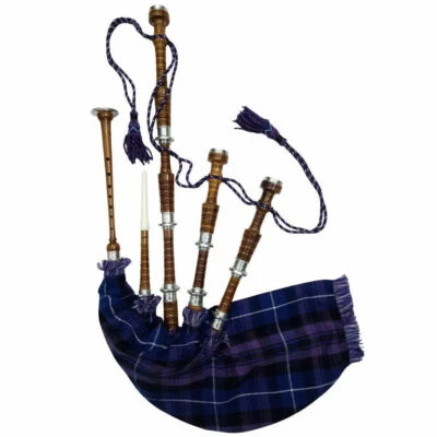 Scozzese Cornamusa Argento Supporti Gratuito Cornamusa da Trasporto/Bagpipes-Tc - Immagine 1 di 2