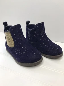 Gymboree Ready Jet Go Mädchen lila Stiefel Glitzer Stiefeletten Größen 7 - Bild 1 von 7