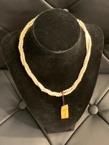  Marvella Vintage Neu mit Etikett Samen Elfenbein Kunstperlen 15 Zoll Halsband mehrere Strang Halskette - Bild 1 von 7