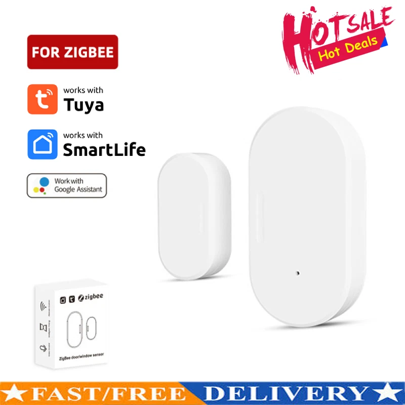 ZigBee Smart Door Window Sensor TUYA WiFi Home Security Detector Alexa Google - Image 1 of 4