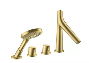 Hansgrohe 4-hole bath mixer Axor Starck 12425950 Brushed Brass - Picture 1 of 1