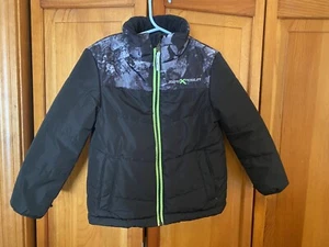 ZeroXposur Size XL 4/5 Black Grey Zip Jacket Puffer Winter Jacket Boys VGUC - Picture 1 of 5