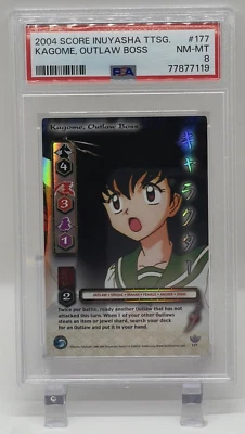 Inuyasha TCG 2004 Score | Kagome Outlaw Boss | PSA 8 NM-Mint Tetsusaiga Rare 177 - Image 1 of 4