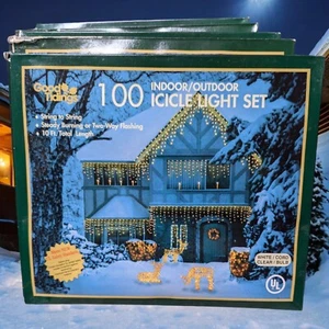 5 Pack 100 Clear Icicle Mini Lights Christmas Holiday Indoor Outdoor New 10 Ft.  - Picture 1 of 6