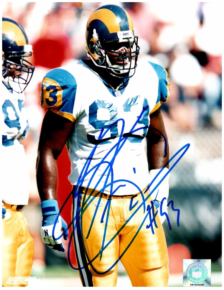 St. Louis Rams Kevin Carter Firmado Autografiado 8x10 "El Mejor Espectáculo en Césped" Q Foto 1 de 1