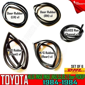 For Toyota Hilux LN50 LN56 LN65 Pickup Weatherstrip Rubber Complete Set of 6 /A1 - Picture 1 of 10