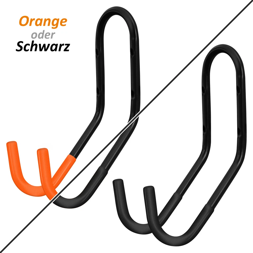 2x Wand Fahrradhalter Stahl Fahrrad Halterung Garage Wandhalter Fahrradhaken NEU - Bild 1 von 1