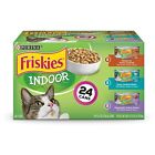 Purina Friskies Indoor Wet Cat Food Variety Pack; Indoor - (24) 5.5 oz. Cans