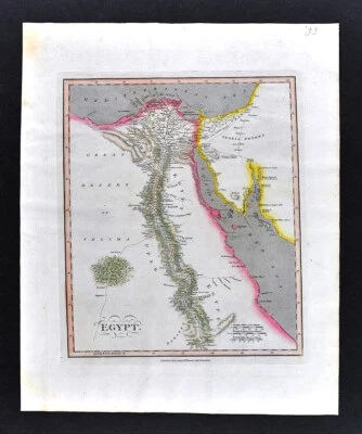 1812 年达顿联合地图集 埃及 开罗 吉萨 亚历山大 尼罗河 阿拉伯佩特拉亚 — 第 1/4 张图片