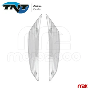 KIT 2 COPPIE GEMME TRASPARENTI ANTERIORI PER PIAGGIO ZIP 50 SP 2T 4T 2000 - 2021 - Foto 1 di 4