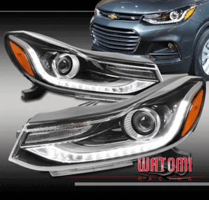 For 17-22 Chevrolet Trax LED DRL Halogen Projector Headlight Headlamp Lamp Black - Picture 1 of 11