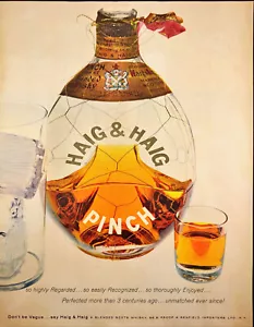 1955 Haig & Haig Pinch Scotch Whisky Print Ad Gift Decanter - Picture 1 of 6