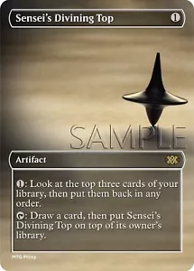 Inception - Sensei's Divining Top - Fanart Borderless Style EDH and Playtest - Picture 1 of 2
